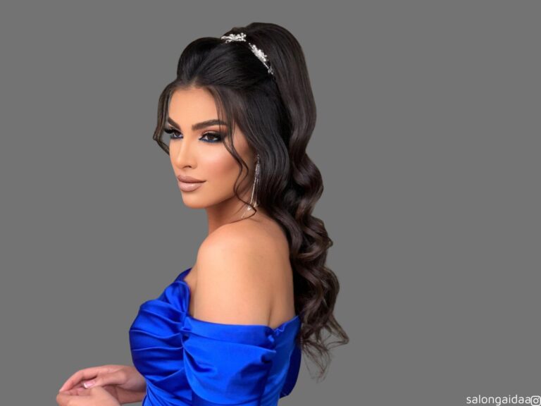 prom makeup for blue dress