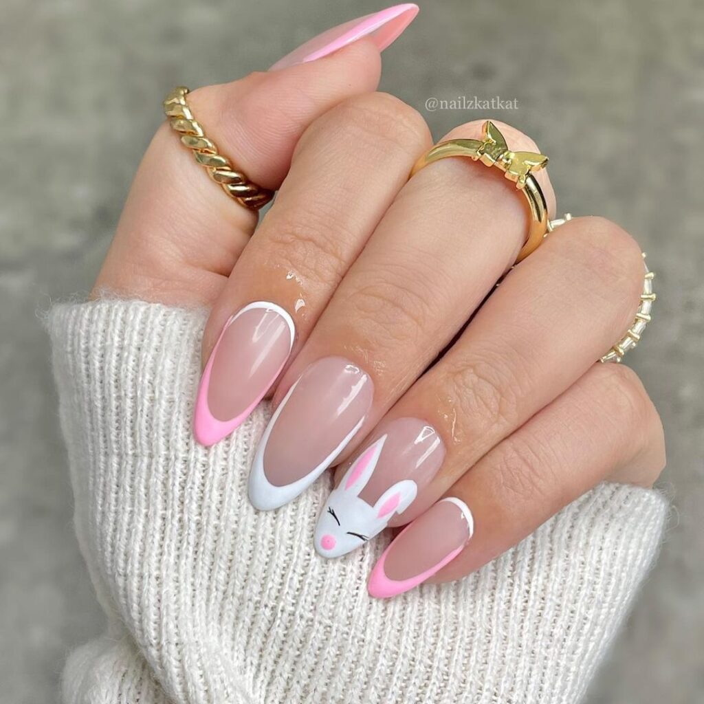 Easter French Tip Nails