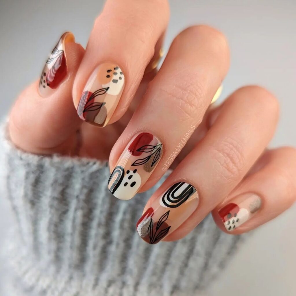 Funky Fall Nails