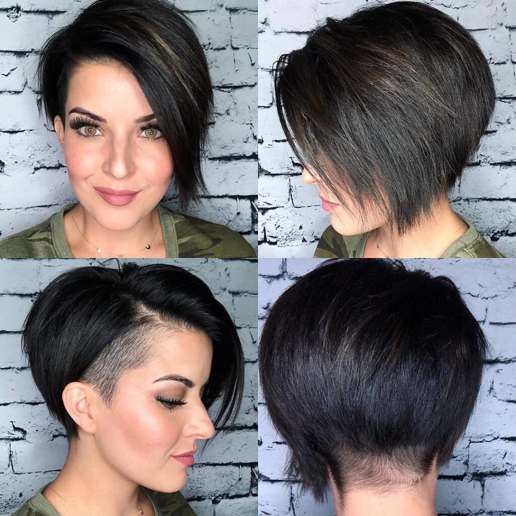 asymmetrical long pixie cut