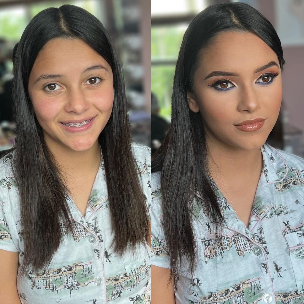 blue quince makeup transformation