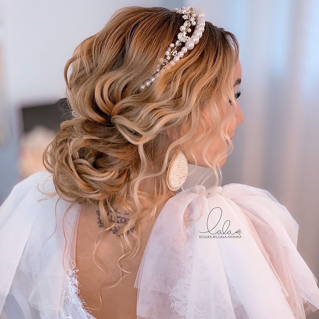 effortlessly elegant updo wedding hairstyle