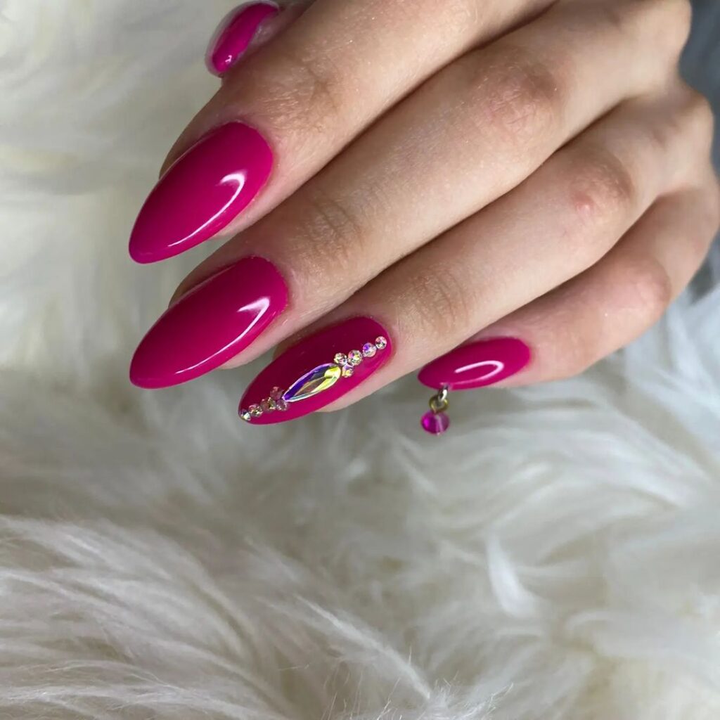 fuchsia nails