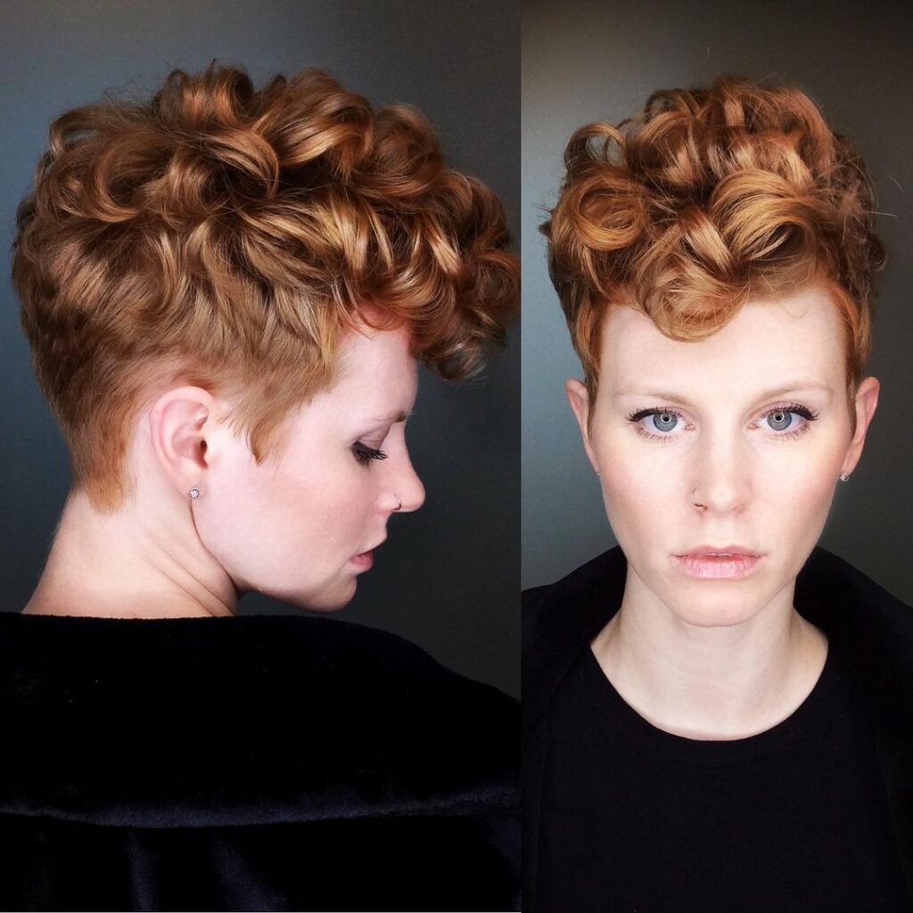 coupe pixie longue avec faux faucon