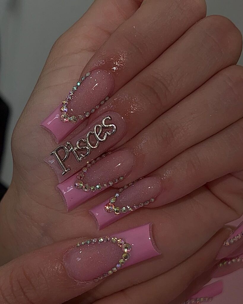 pisces birthday nails