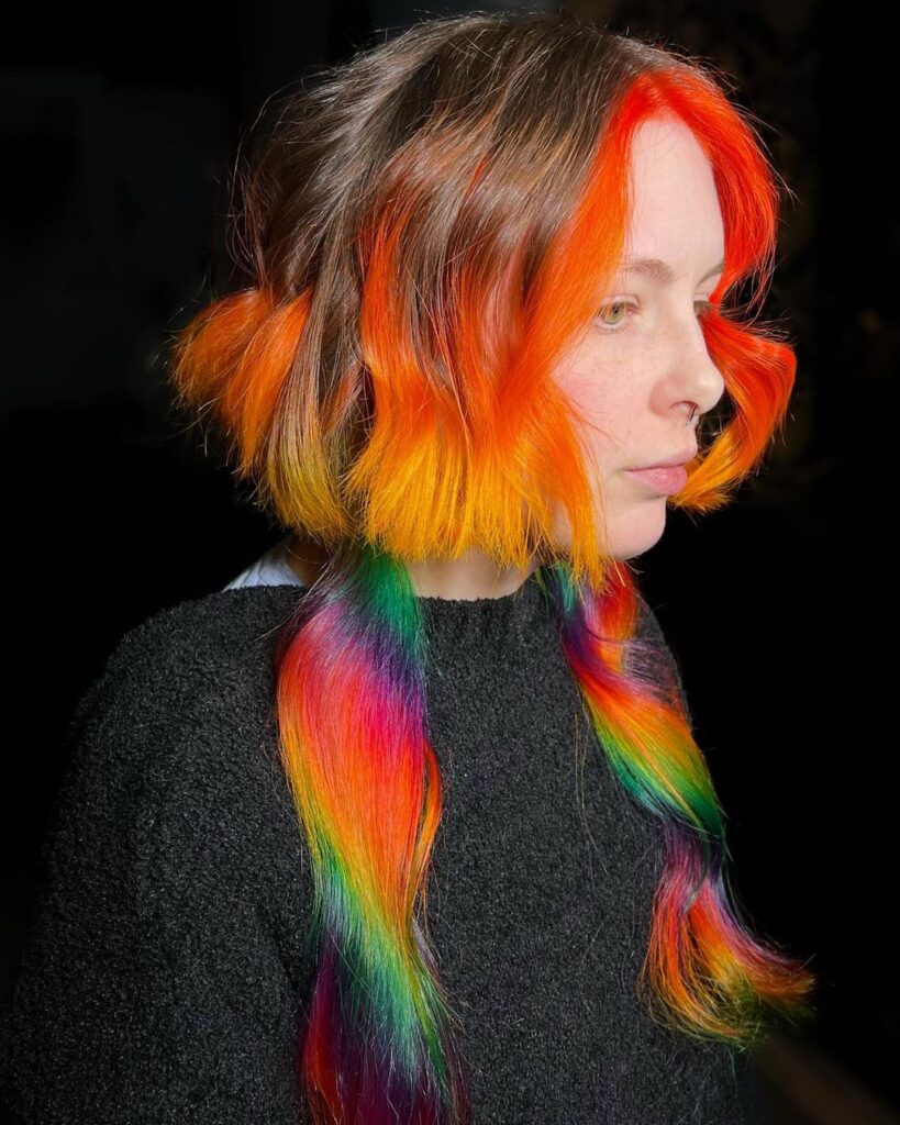 rainbow jellyfish hairstyle