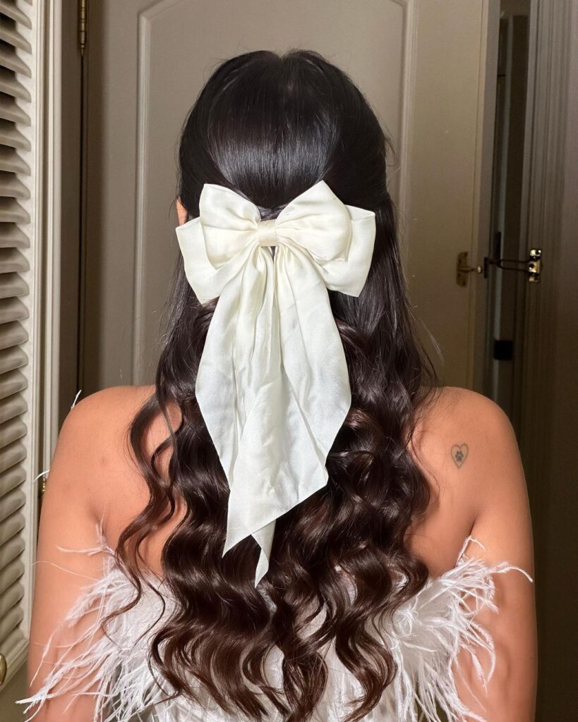 ribbon wedding hairstyle