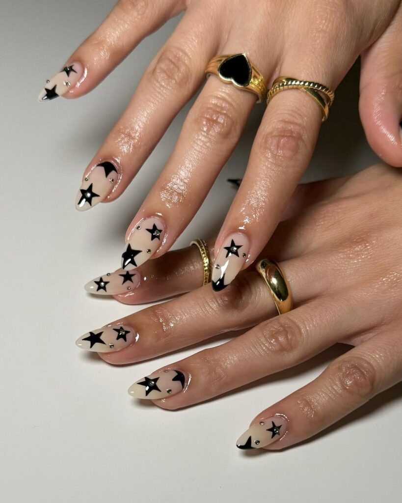 stars nail design