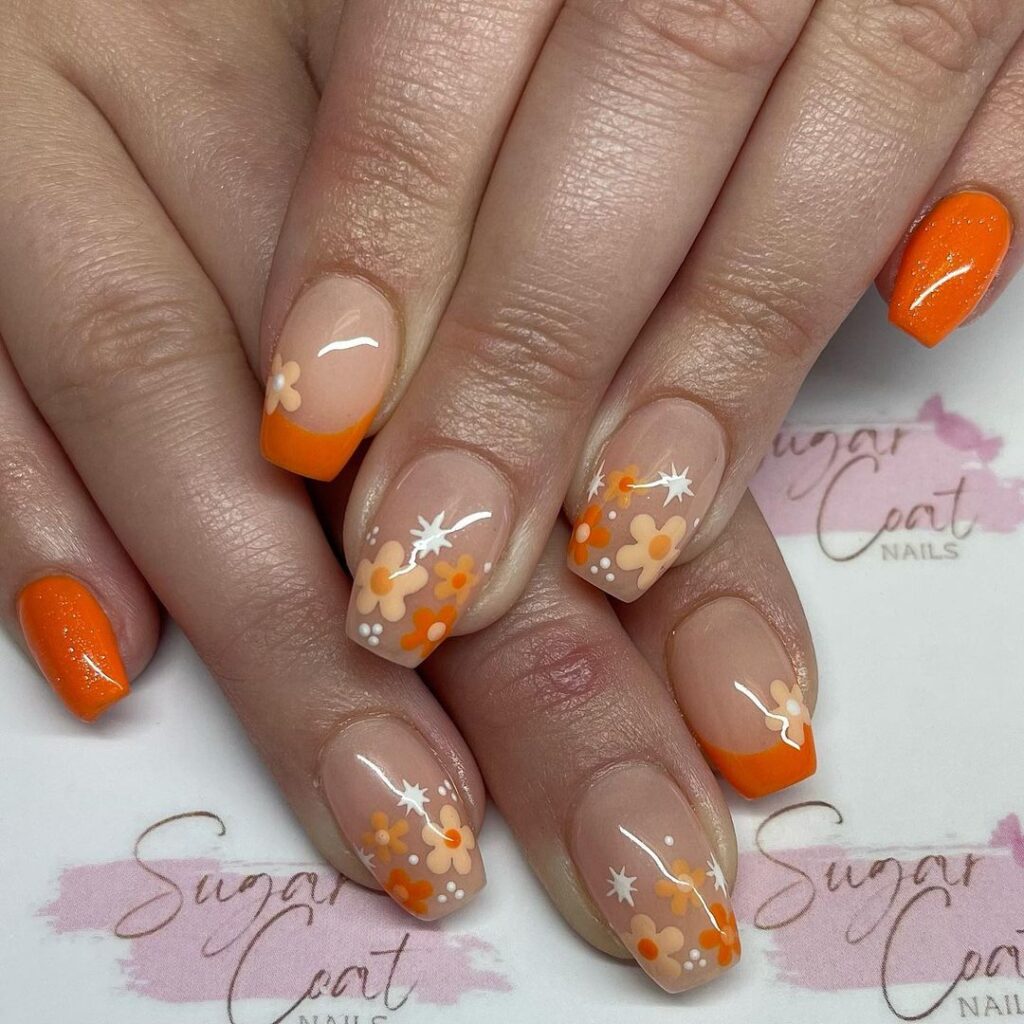 tangerine nail art