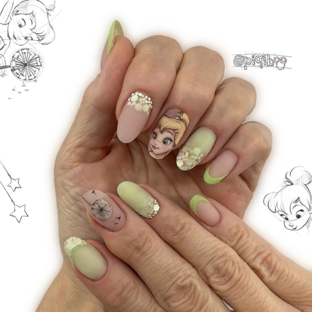 tinker bell nails