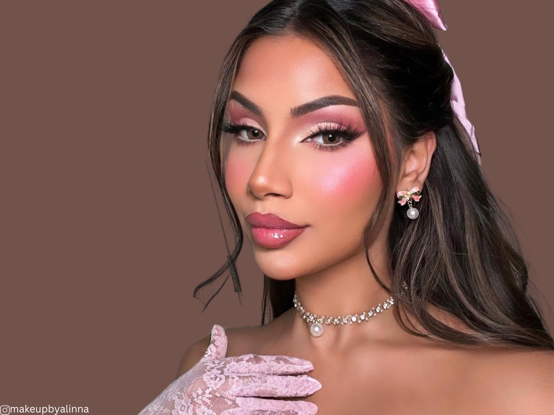 pink prom makeup