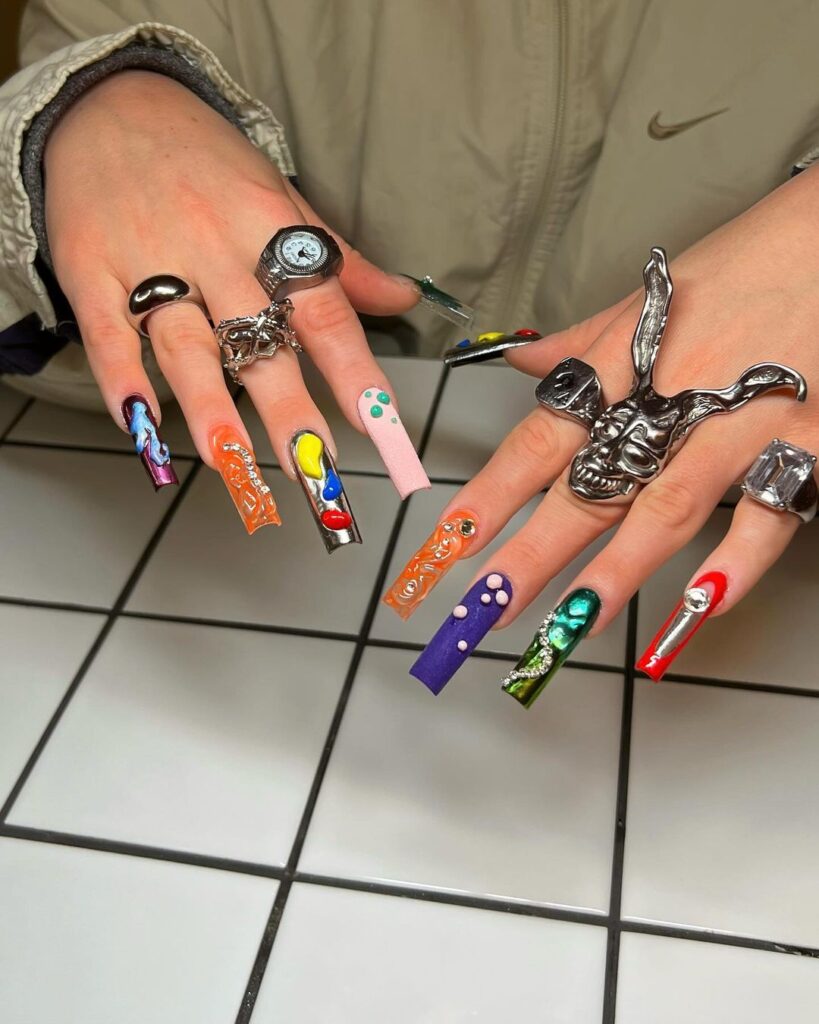 Baddie Chrome Nails