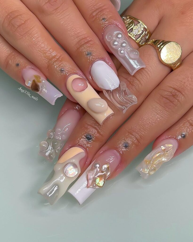 Beach Chrome Nails