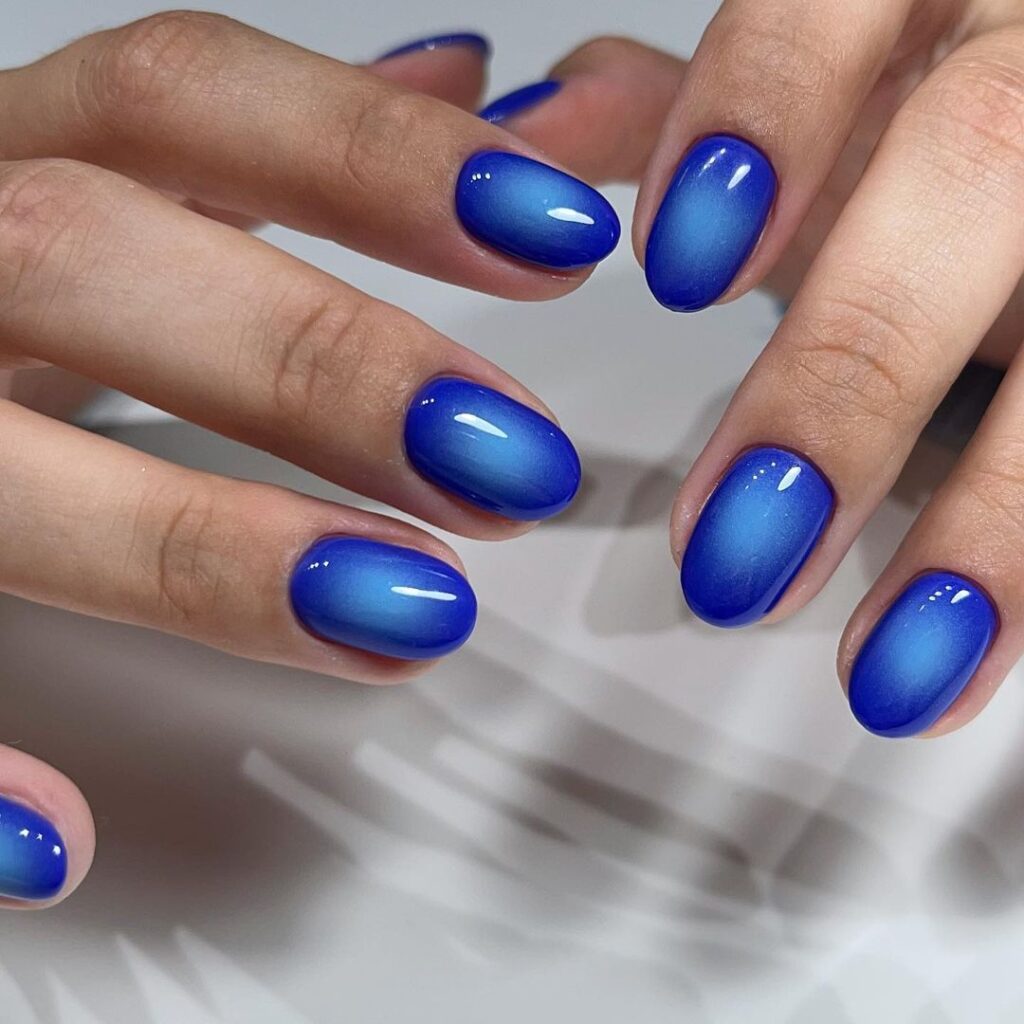 Blue Aura Nails