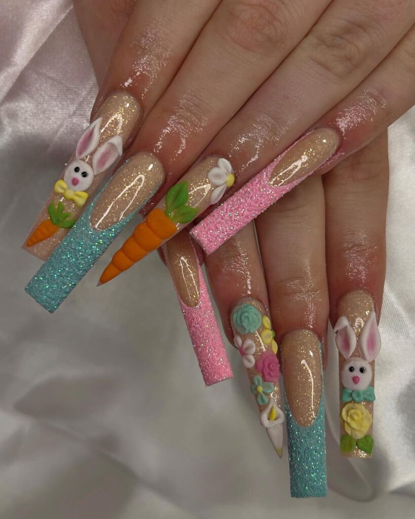 Easter Acrylic Nails