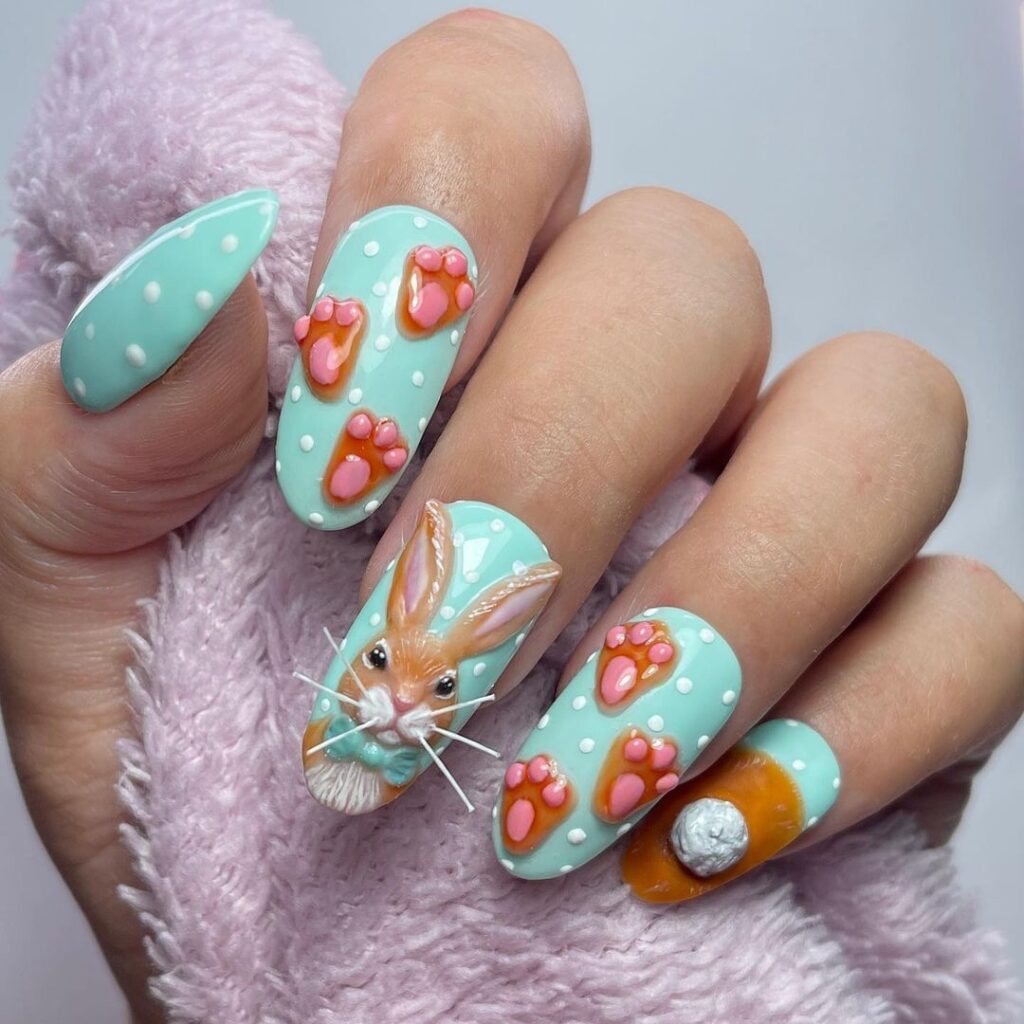 Easter Bunny Nails