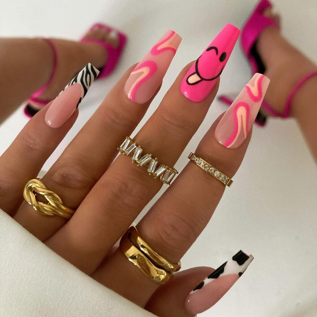 Funky Baddie Nails