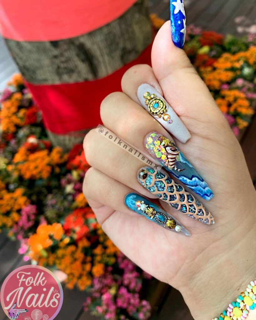 Luxurious Beach Nail Design