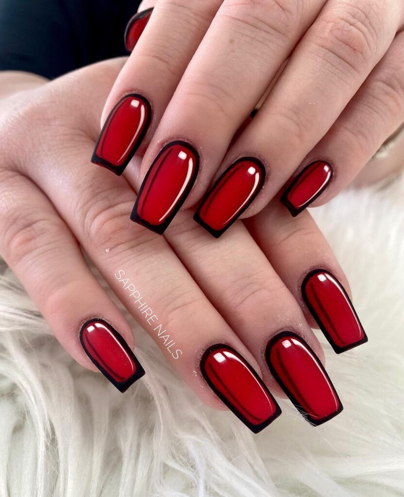 Red Comic Nails