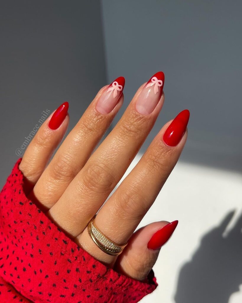 Red Nails And Pink Bows