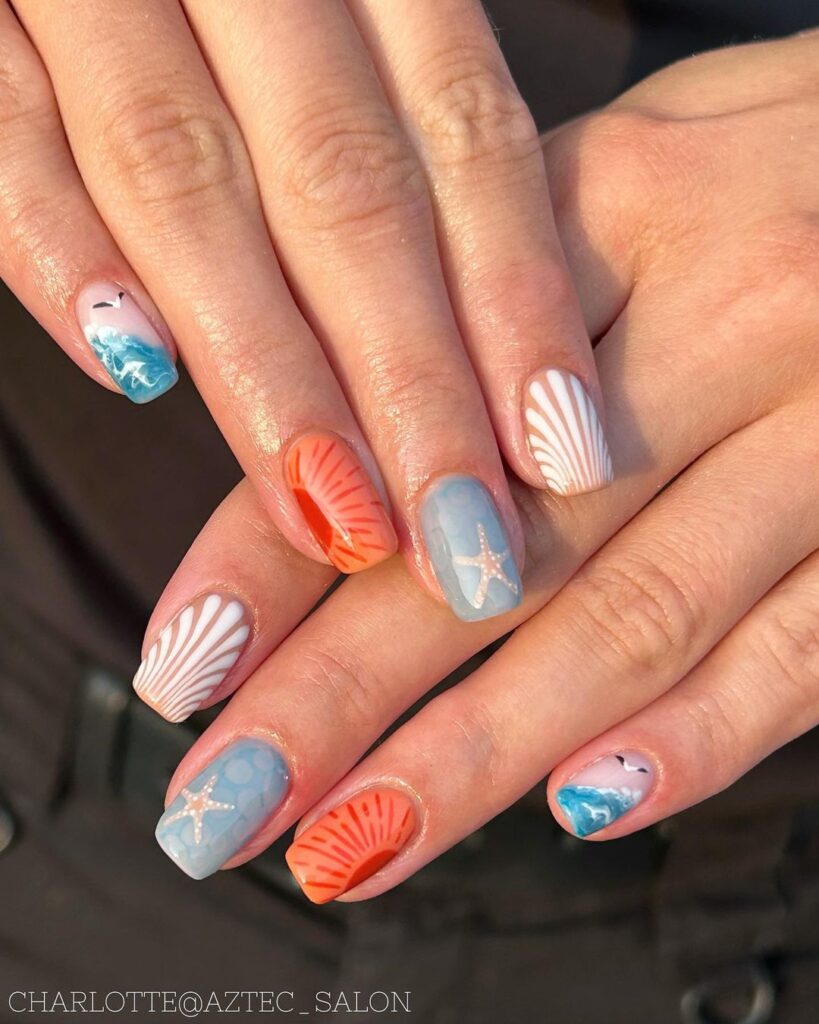 Sun-Kissed Beach Nails