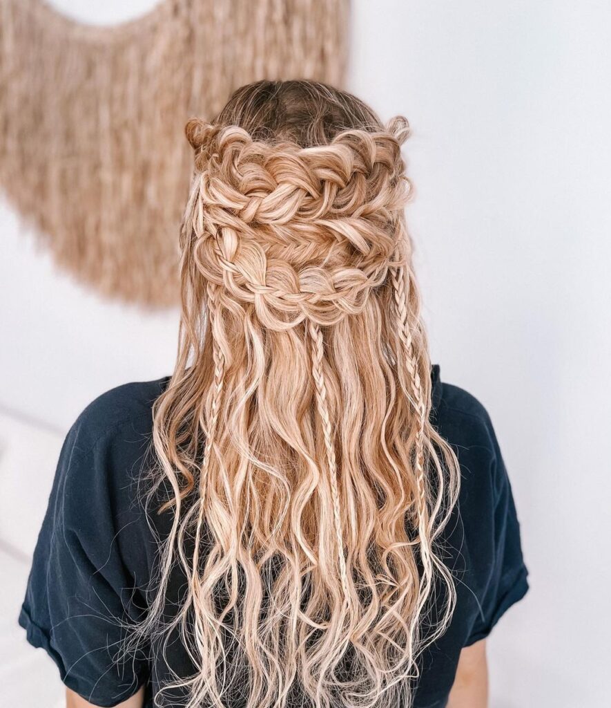 boho braids and beachy curls