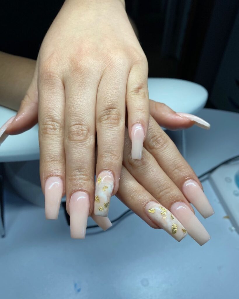 coffin nude nails