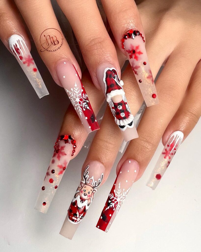 unhas de natal fixes