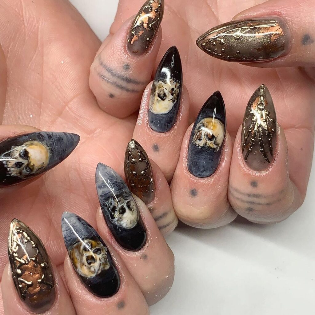 cool goth nails