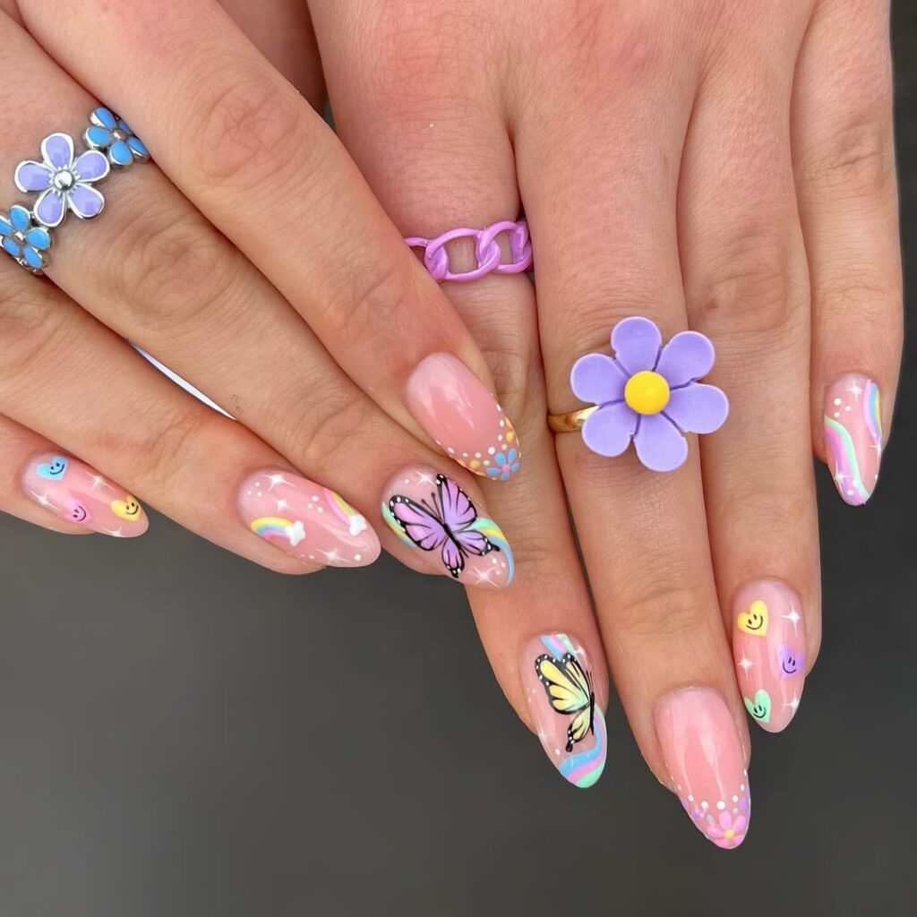 unhas frescas de primavera