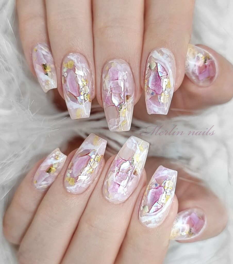 crystal ballerina nails