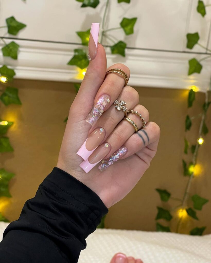 fairy princess ballerina acrylic nails