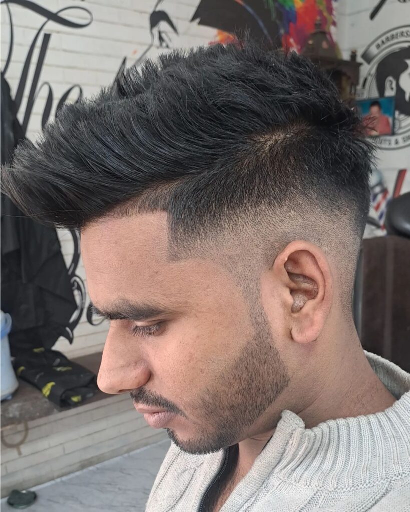 faux hawk with a skin fade
