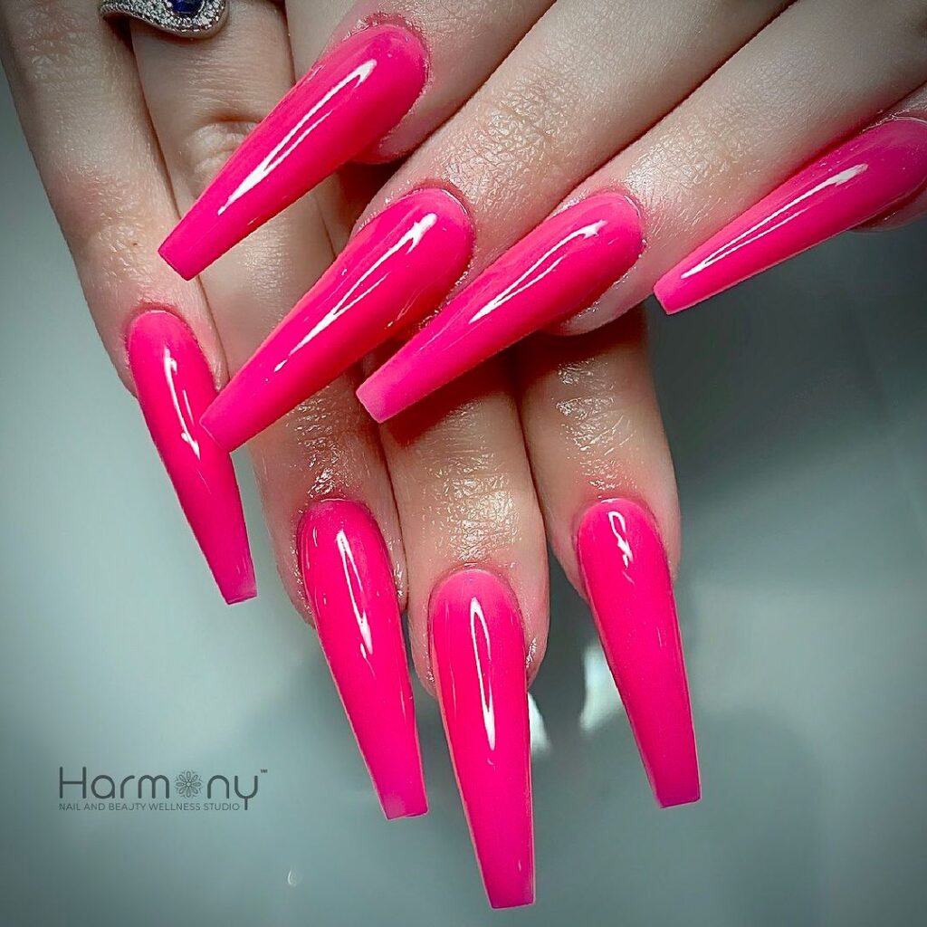 long pink ballerina nails