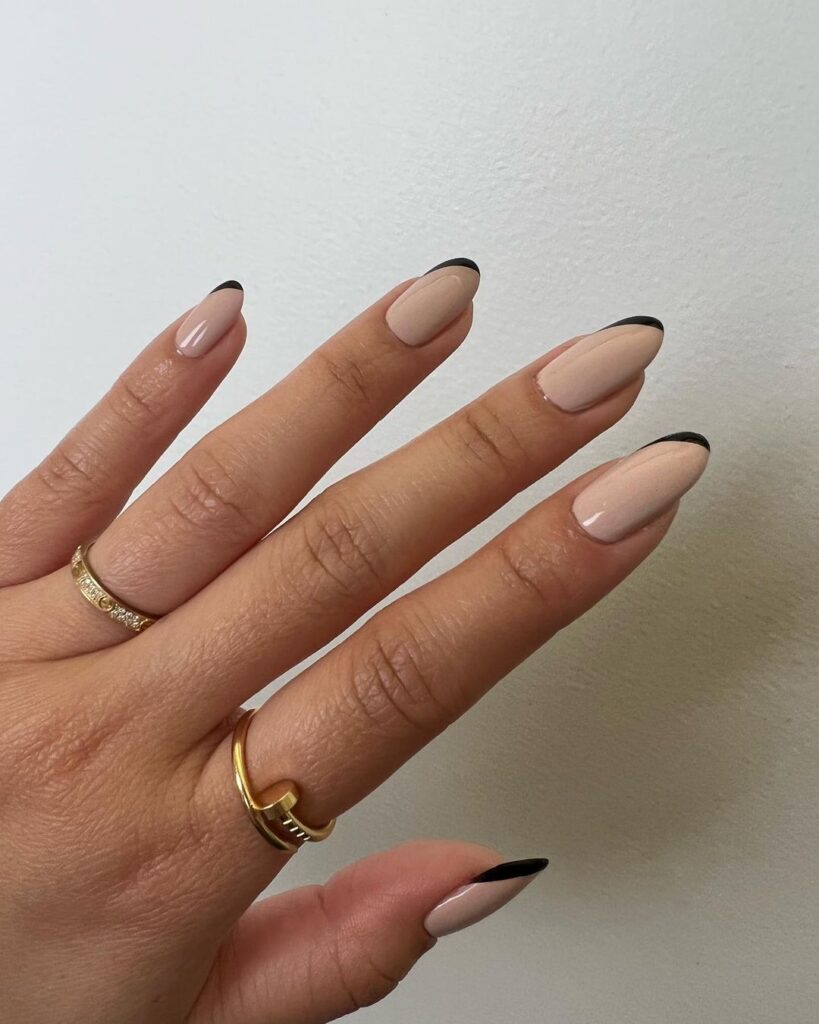 oval nude nails