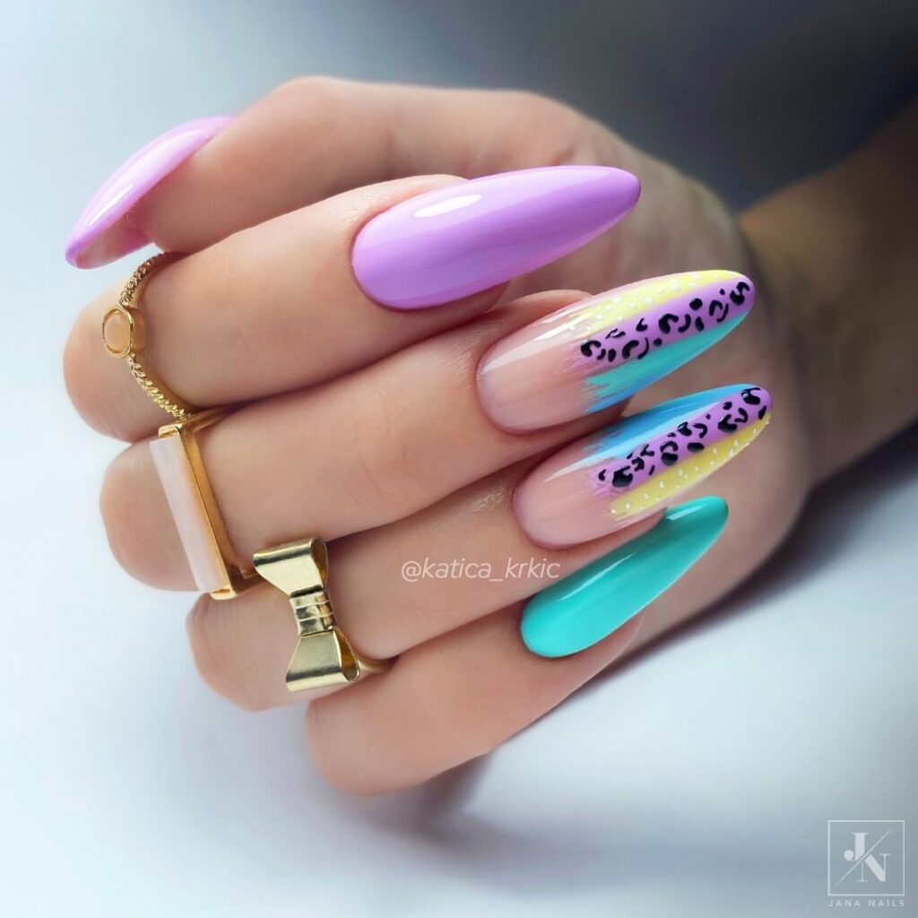 pastel fun nails for spring