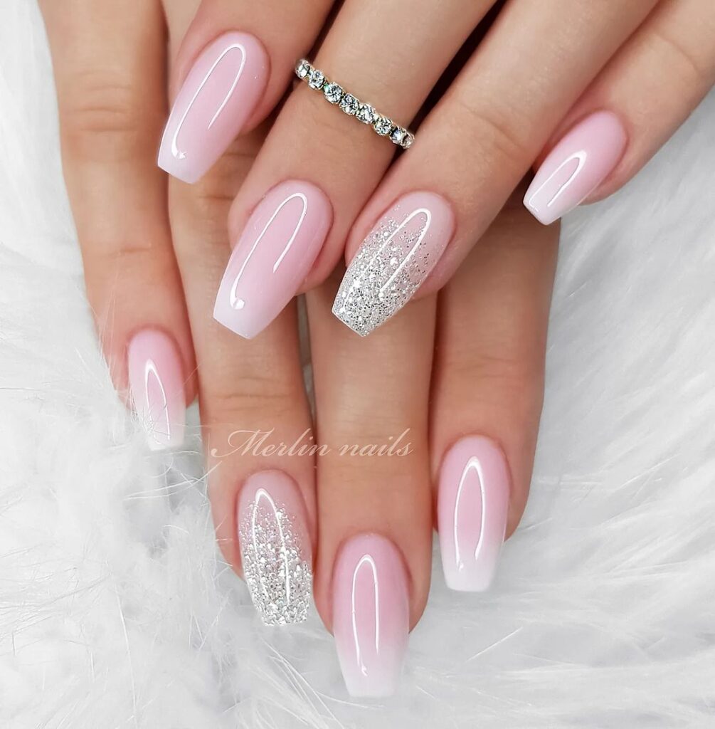 pastel rose ballerina nails