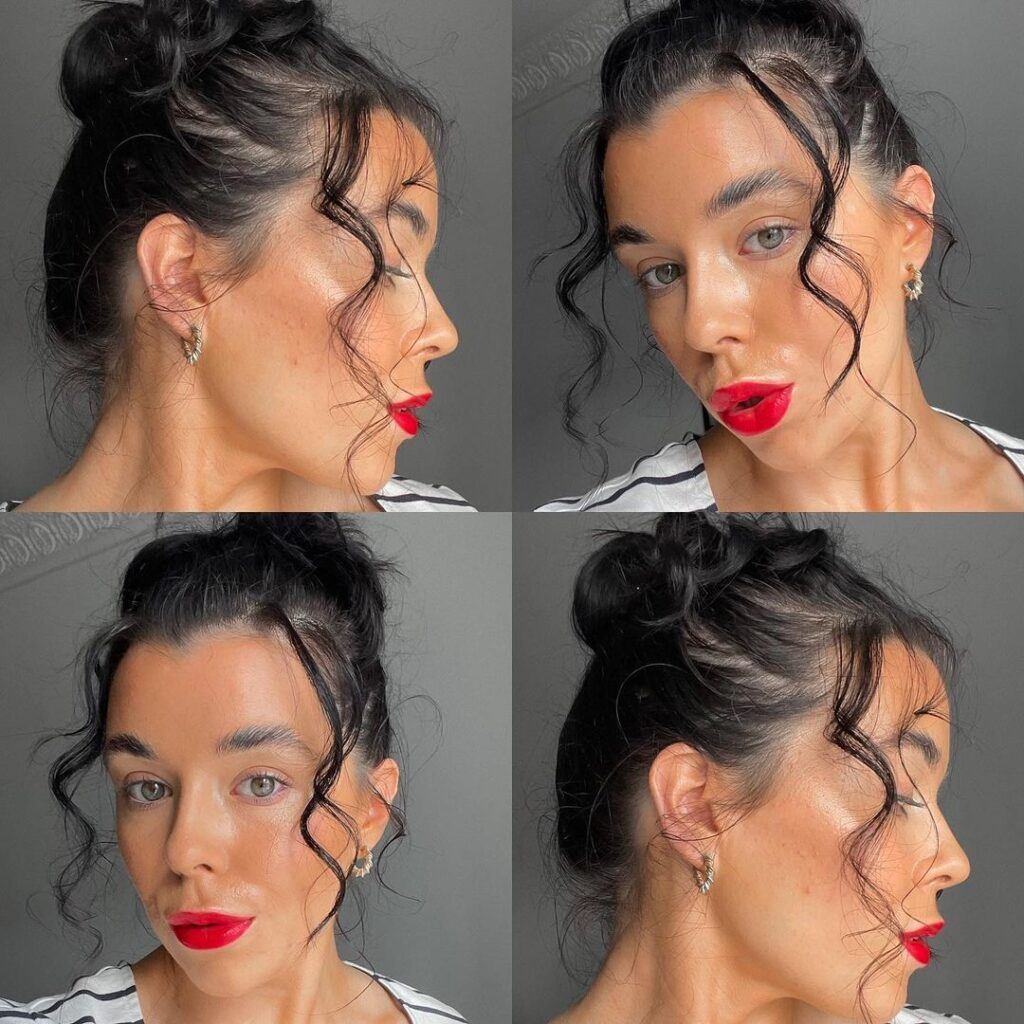 red lipstick 90s makeup