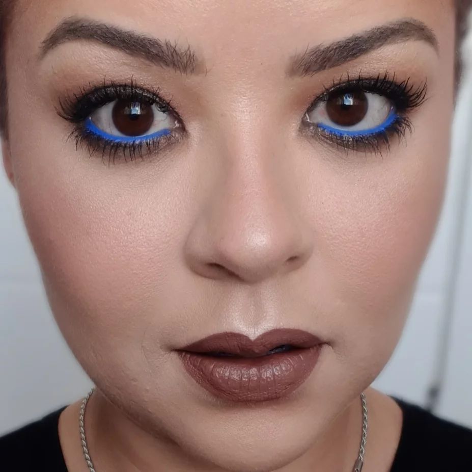 royal blue out of the water line 90s makeup