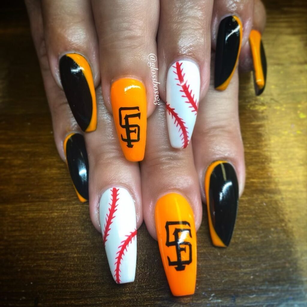 sf giants nail art