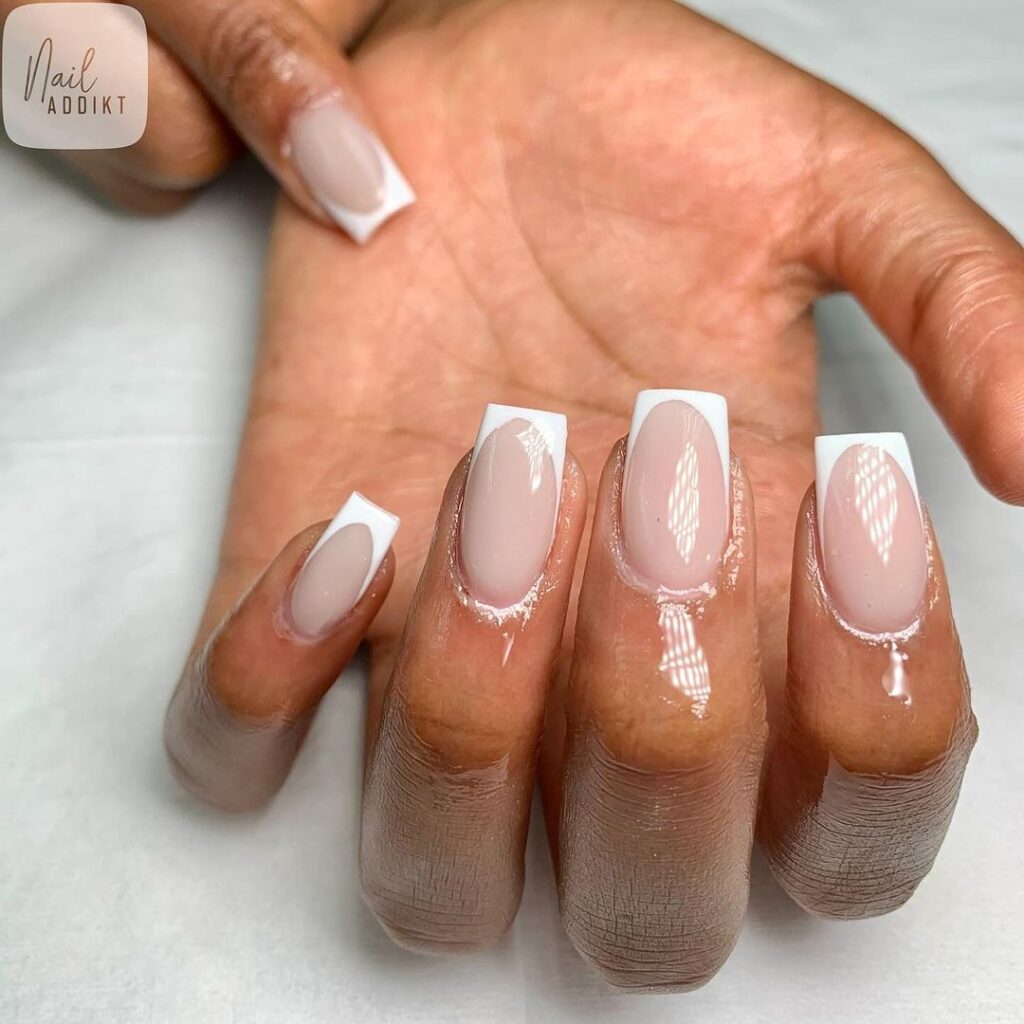 short clean french manicure