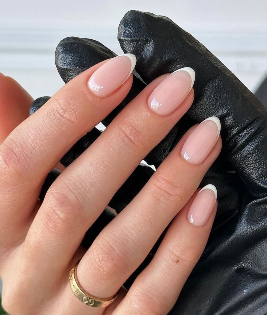 short russian french manicure