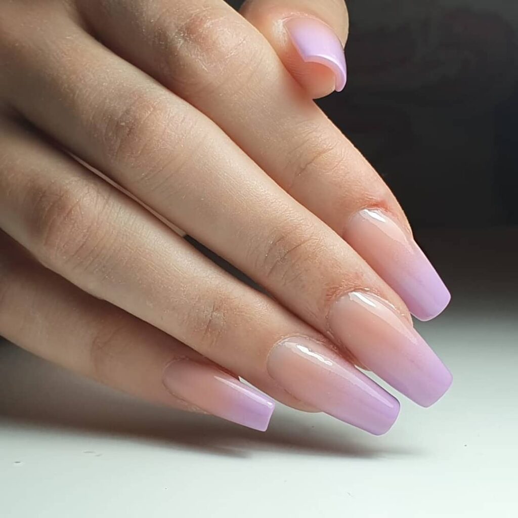 soft lilac ballerina nails
