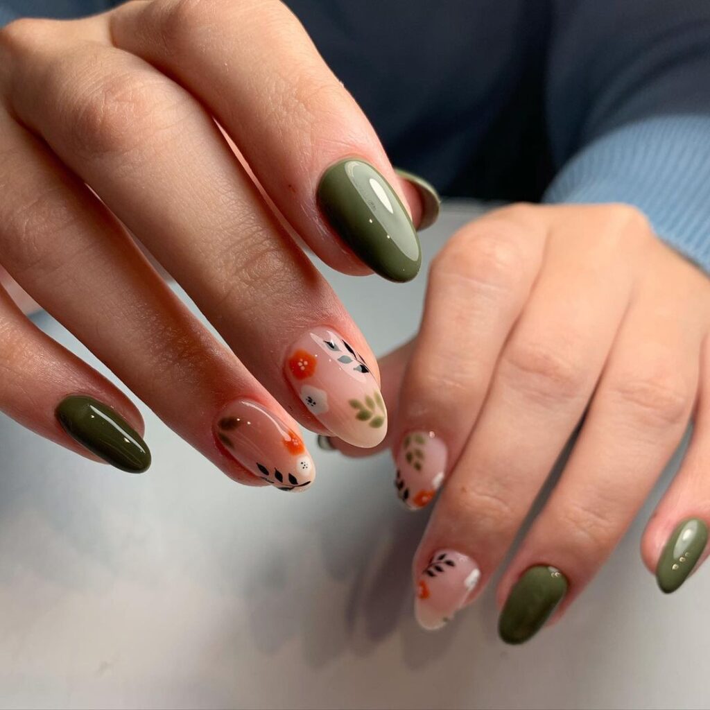 spring almond russian manicure