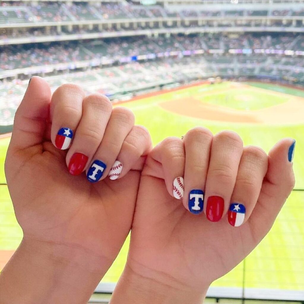 texas rangers nails