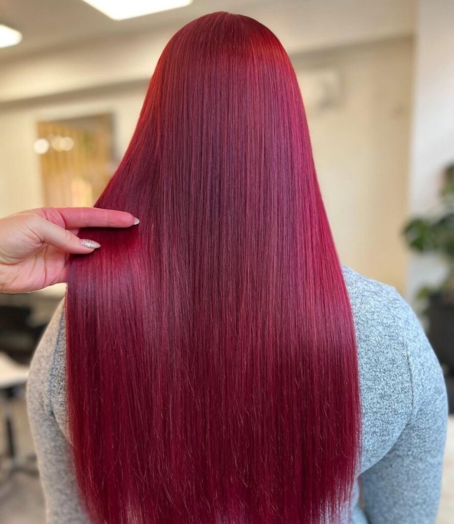 vibrant deep cherry red hair 2