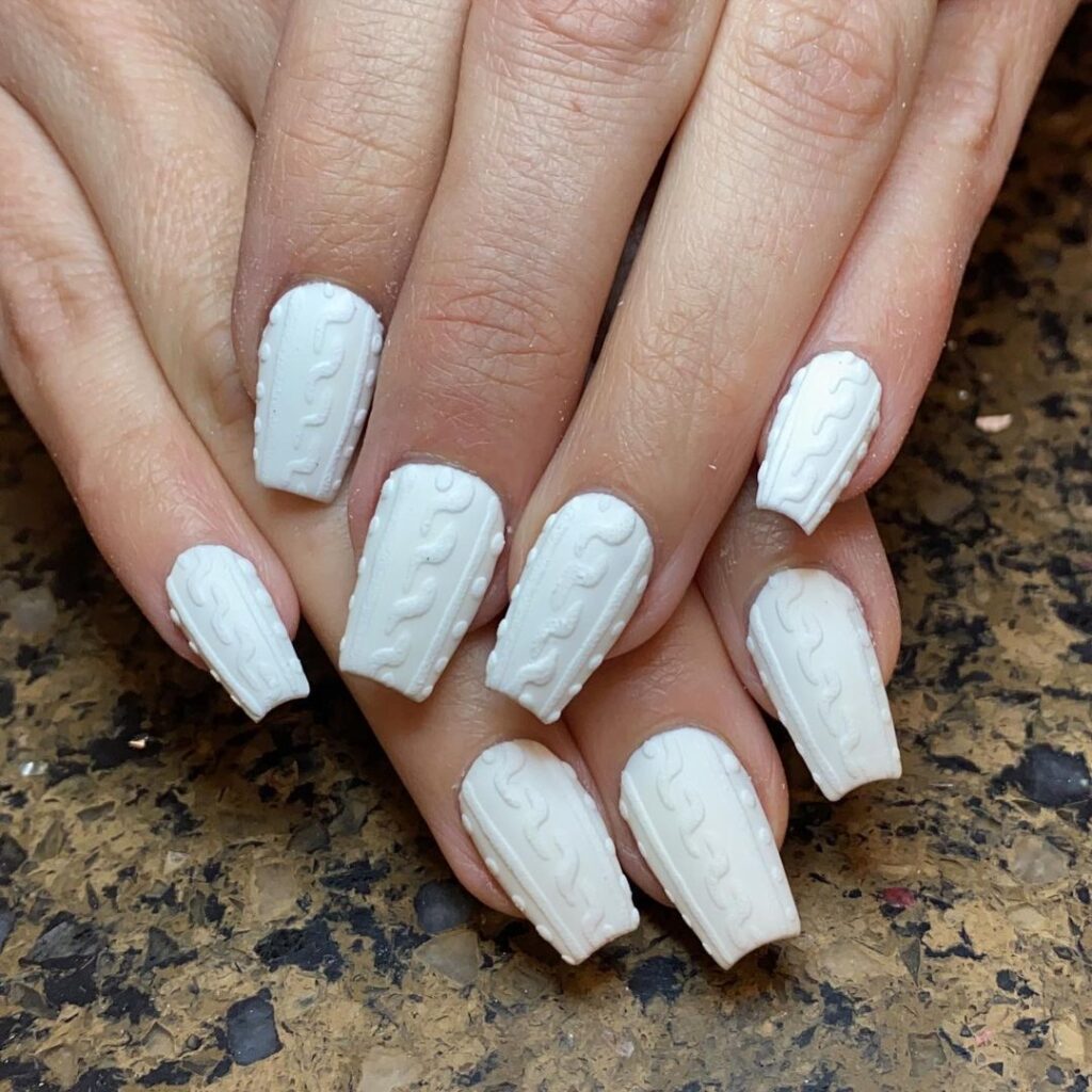 white sweater nails