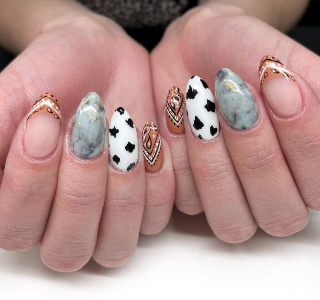 Cowgirl Marble Nails