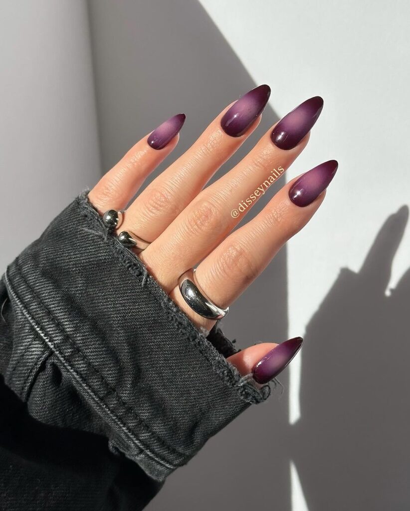 Dark Purple Aura Nails