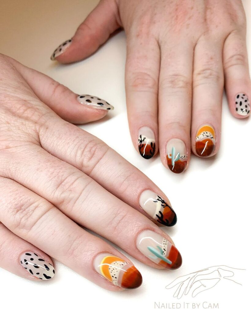 Desert Oasis Cowgirl Nails